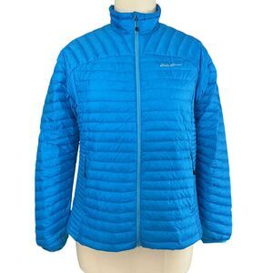Eddie Bauer First Ascent StormDown 800 Quilted Jacket Women's Size 2XL TALL Blue